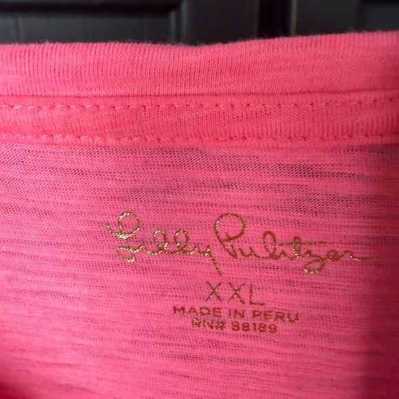 Lilly Pulitzer Bright Pink Short Sleeve Tee - Picture 4 of 5